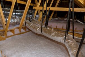 Blown attic insulation